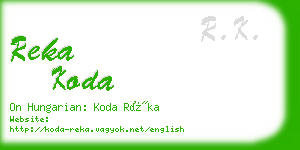 reka koda business card